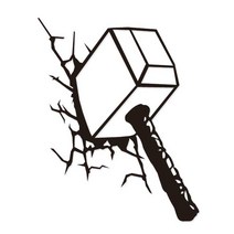 스티커 망치 차량용 데칼 자동차 스티커 본넷 사이드 스티커, 검정, M