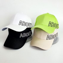 코코로맨틱 남자 여자 공용 빅 레터링 볼캡 모자