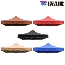 WINAIR 옥스포드 3중 코팅 천막지붕 벨크로타입(프레임 미포함), 3mx4.5m (프레임 미포함), 레드