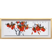 (진품) 감그림 부자되는 풍수 인테리어그림 사무실그림 가정집 그림 청초 이강섭 화백 부자되는그림