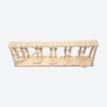 RGU 알지유 반려동물 높이 조절 원목 식탁 5구 + 유리그릇 1세트