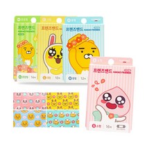 카카오프렌즈 밴드 S M L 혼합형 키즈 캐릭터반창고 의약외품, 1set