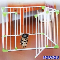 ForU603 메탈 운동장 각 울타리 화이트 애견 용품 펜스 강아지펜스 강아지문