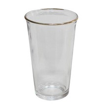 [∂LL7] 금테 에코컵 525ml 투명 유리 원형 음료 물컵 우유 유리잔 음료수 쥬스_h§eEA, §본상품§e, 무◇옵션