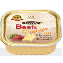 에이엔에프 강아지 간식캔, 소고기&치즈, 100g, 24개