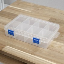 칸칸수납 투명 멀티박스 (8칸) 플라스틱 소품케이스, 1개