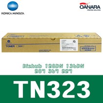 코니카미놀타 수입정품/미놀타TN323/검/Bizhub 128DN 136DN 287 367 227, 1개, 검정