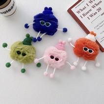 [무료배송/에어팟3 출시] 멋쟁이 마리모 털뭉치 에어팟케이스 인형 에어팟 1 2세대 3세대 프로 커플 케이스, 에어팟프로, 핑크(멋쟁이)