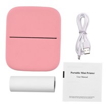 휴대용 포토프린터 무선 셀피 핸드폰 사진인화기 X1 Portable Mini Pocket Printer 80mm BT Wireless Therm, 02 분홍색