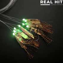 우럭 어피 묶음바늘 8개입 축광 틴셀 세이코바늘, 24호(8개입)