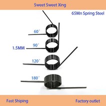 스프링 65Mn 강철 V자형 나선형 비틀림 홈 와이어 직경 1.5mm 각도 60 90 120 180 도, [01] 1.5mm(5PCS), [02] 8mm, [02] 4.5mm 90degrees