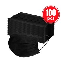 일회용 인증 외과 얼굴 마스크 성인 검은 마스카라 quirur i a ho olo ada 의료, 03 100pcs Black