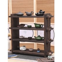 다도그릇장 컵진열장 도자기장 엔틱 원목 정리 엔틱, 60 X 14 X 39cm