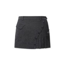 파리게이츠 파리게이츠반바지 F 52194PK362_BK 여성 웨이브 버튼 믹스 플리츠 큐롯 스커트