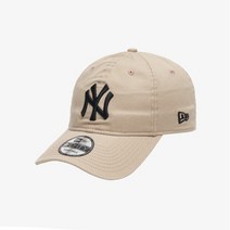 뉴에라 [뉴에라][공용]언스트럭쳐 MLB 베이직 워시드 뉴욕 양키스 볼캡 베이지 (12836217)