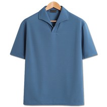 탑보이 남성용 내츄럴 오픈카라 반팔티 CA260