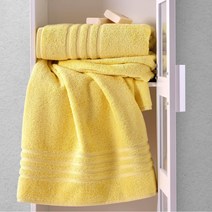 Hammam Linen 옐로 핸드 타월 4팩 정품보장, 35