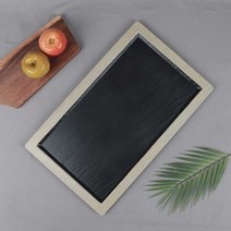 돌산 앤틱블랙 슬림직사각플레이트 7362 VV 멜라민그릇 다용도접시 업소용그릇