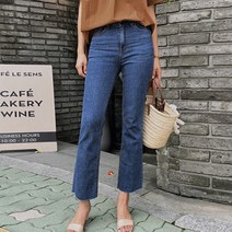 [조아맘] 리얼드 부츠컷 데님 팬츠
