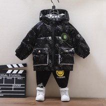 남아 패딩 겨울 패딩 덧대 두꺼운 점퍼 아동 겨울 안경 밝은 가죽 겨울 아동점퍼 키즈경량패딩 남아패딩램스울 코트후리스