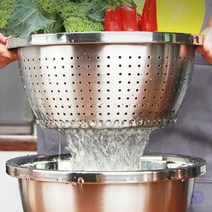 타공 스텐 채반 20CM 건조채반 스텐채반 채반바구니 쌀세척볼