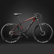 자전거 필립 27.5인치 산악 남성용 및 여성용 알루미늄 합금 프레임 가변 속도 디스크, 26인치, p600 검정 및 빨강 와이어 접시 경량 알루미늄, 27단