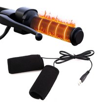 락모터스 오토바이 온도조절기 USB 열선그립 무설치 핸들열선 핫그립 발열핸들그립 바이크, 3단일체형핸들열선(주황)