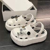 감성갤러리 여성 EVA 초콜릿 포인트 통굽 아쿠아 슬리퍼 여름 샌들 S-S028