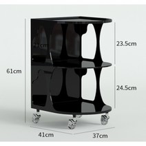 트레이 카트 아크릴트롤리 틈새 웨건 이동식, 04. 검정색 A타입