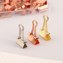사무용 파일집게 서류정리 문구용 더블클립 세트, 실버