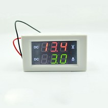 유속계 12v 디지털 DC0-100V/20A 전압계 레드 그린 LED 듀얼 디스플레이 자동차 모니터 외부 션트 필요 없, 01 white shell 100V20A