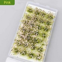 diy 디오라마 미니어처 나무모형 28pcs 모델 장면 지형 생산 시뮬레이션 꽃 클러스터 야생 장미 꽃 조경 재료, 분홍색