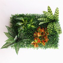 인고 잔디 매트 블럭 이끼 카페트 벽장식 3D 녹색 인공 식물 벽 패널 플라스틱 야외 잔디 카펫 장식 40x60, 32 34