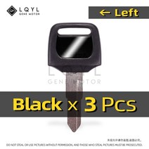 신제품 빈 키 오토바이 교체 포경 키 혼다 DIO 56 57 Z4 125 SCR100 WH110 SCR WH 100 스쿠터 50CC Zoomer, 02 3 PCS Left