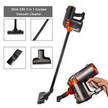 GHA-585 2 in 1 진공 청소기 18KPa 핸드 헬드 청소 기계 경량 하드 플로어 클리너 먼지 포수 홈 기기 600W, EU