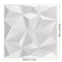 집 벽 혁신 기하학 3d 벽 패널 비 자체 접착 3d 벽 스티커 아트 세라믹 타일 벽지 룸 욕실 천장, 밝은 흰색 - 1개, a