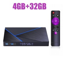 H96 Max V56 TV 셋톱 박스 미디어 플레이어 3D 비디오 포맷 안드로이드 무료 인터넷 홈 엔터테인먼트 검색, 01 4GB 32GB_03 영국 플러그