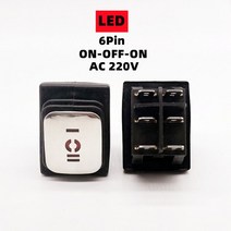 KCD4 스틸 표면 로커 스위치 IP67 ON-OFF/ON-OFF-ON 전기 장비 LED 6Pin 전원 공급 장치 16A 250V/20A125VAC, 05 1pcs red   ON-OFF-ON