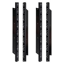 Sound Town 4팩 4U 스틸 랙 레일 블랙 파우더 코팅 마감 및 나사 (ST-RR-04UX2), 8U 4-pack