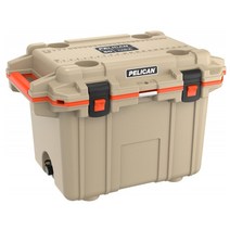 펠리칸 아이스박스 50QT (47L) 낚시 쿨러 캠핑 아이스 박스 가방 케리어 캐리어 휴대용 보냉 낚시용 캠핑용 대형 아이스 백 바퀴 아이스쿨러 군용 대형 보냉백, 02 50QT (47L) 탄 / 오렌지