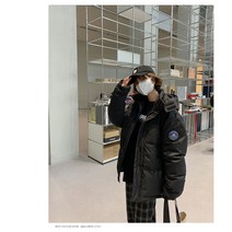 ANYOU 오리털 도톰 박시 카고 숏패딩