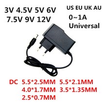 교류 어댑터 LED 조명 스트립 CCTV용 전원 공급 장치 AC 110240V DC 3V 45V 5V 6V 75V 9V 12 V 05A 1A 3 45 5 6 75 9 볼트 충전기, 56.DC  Plug 4017MM  AU12V
