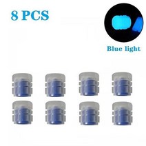 빛나는 자동차 밸브 누출 방지 커버 액세서리 메르세데스 벤츠 BMW 쉐보레 도요타용 오토바이 자전거 유니버설 248 개, 8 PCS Blue