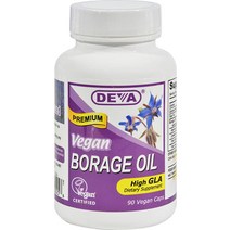 Deva 비건 보리지 오일 - 500 mg 오메가-6 GLA 글루텐 프리 90 캡슐2팩