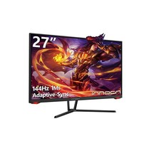 Innocn 27인치 모니터 27G1R 2K 2560x1440 WQHD 144Hz 게이밍 모니터 디스플레이 pc 모니터 게임 모니터 VA 패널 144Hz 120Hz WQHD 1MS 비광택 슬림형 각도 조절 VESA 지원 AdaptiveSync/Gsync MPRT 지원