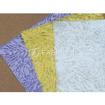 패브릭제이 대폭 30수 린넨 혼방 주름 번아웃 원단 3종 FJ-069, 옐로우