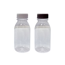[낱개] 쥬스병 원형 둥근병 밀크티병 더치 음료 병 플라스틱 보틀 용기, [길쭉]원형둥근병 315ml, 그레이, 1개