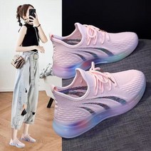 Cwadun 여성 운동화 러닝화 니트운동화 예쁜운동화 헬스화 워킹화 조깅화 저렴한 여성화 폭신한 학생신발 키높이 메쉬 니트 운동화