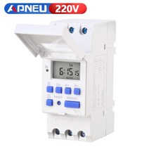Thc15a 7 일 프로그래밍 가능한 디지털 타이머 스위치 릴레이 제어 220v 230v 6a 10a 16a 20a 25a 30a 전자 주간 디지털 타이머, 금