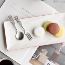 장미꽃 스텐 어린이식기 시리얼스푼 신혼여행선물 플레이팅 홈카페티스푼, 티포크, 1개